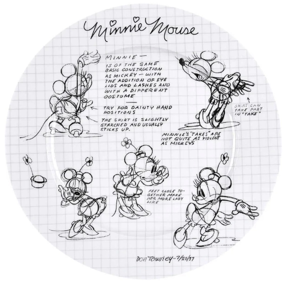 Disney Minnie Sketch Dinner Plate